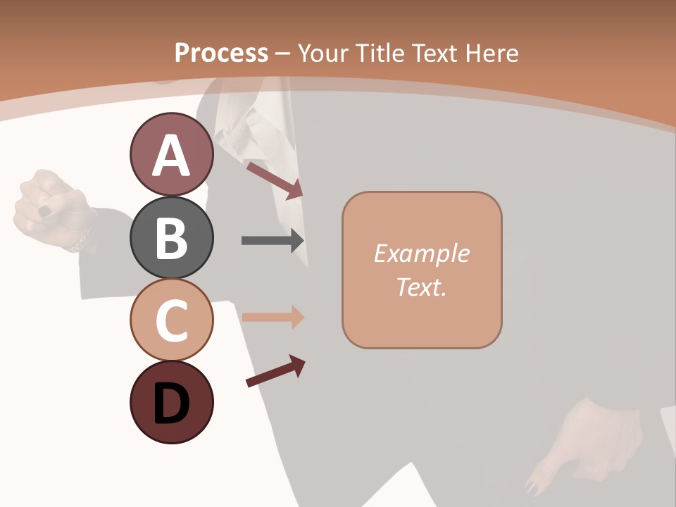 Female With Briefcase Running PowerPoint Template