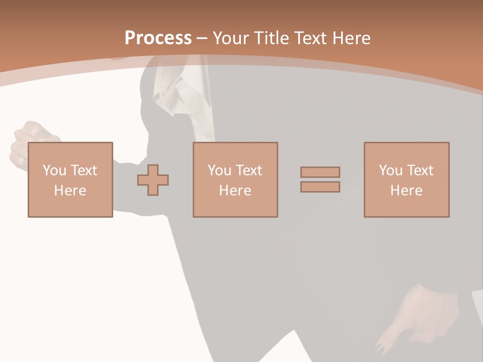 Female With Briefcase Running PowerPoint Template