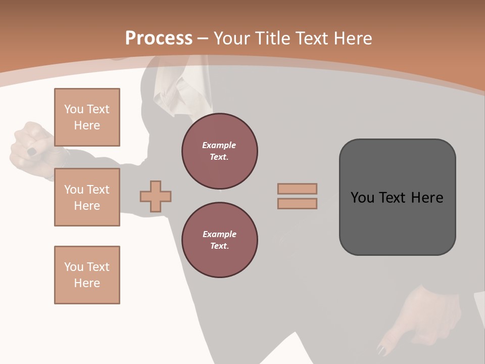 Female With Briefcase Running PowerPoint Template