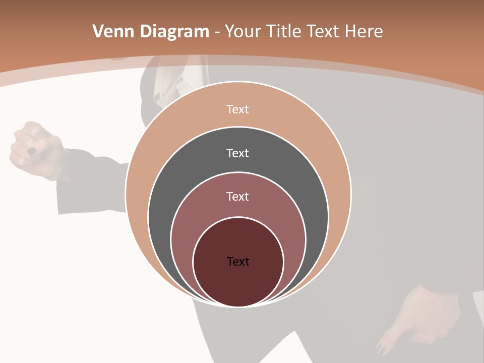 Female With Briefcase Running PowerPoint Template