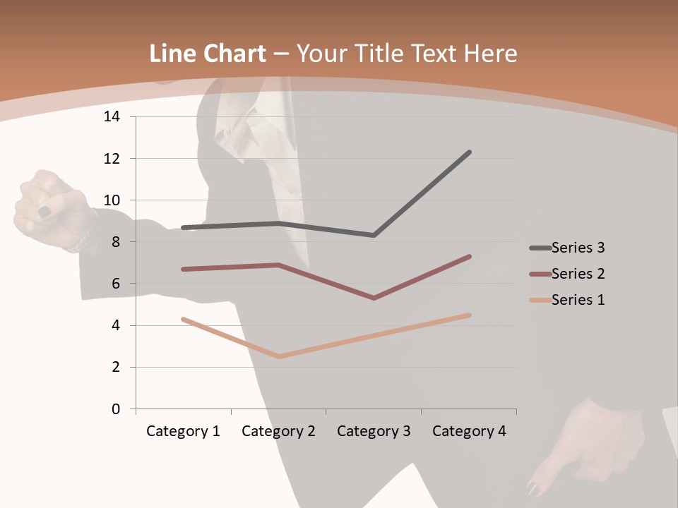 Female With Briefcase Running PowerPoint Template