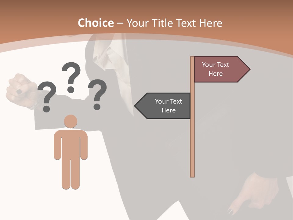 Female With Briefcase Running PowerPoint Template