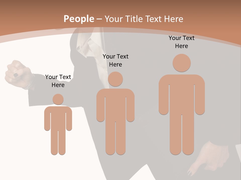 Female With Briefcase Running PowerPoint Template