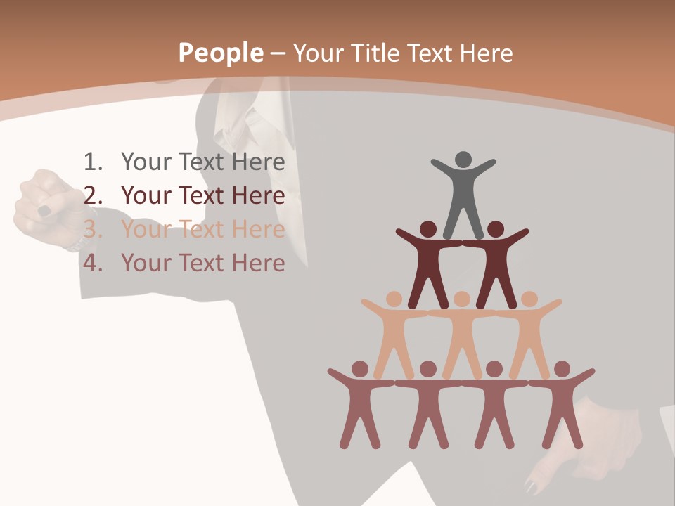 Female With Briefcase Running PowerPoint Template