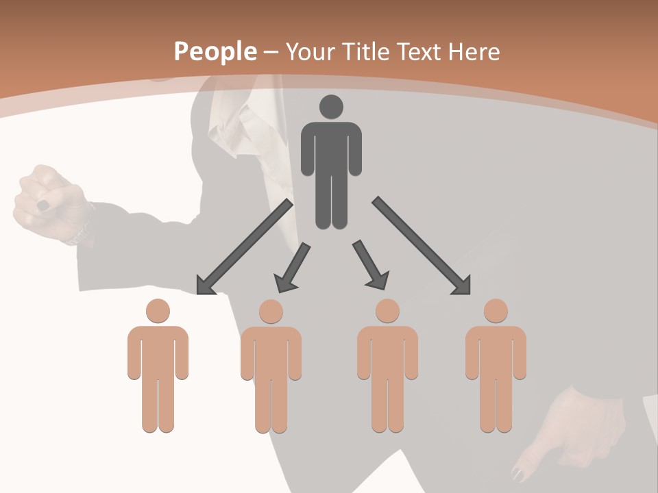 Female With Briefcase Running PowerPoint Template