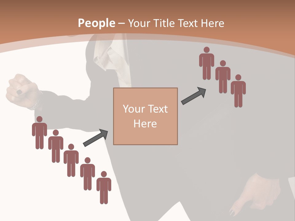 Female With Briefcase Running PowerPoint Template