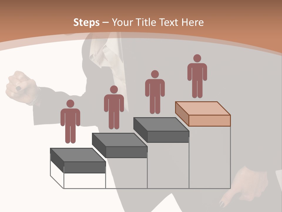 Female With Briefcase Running PowerPoint Template