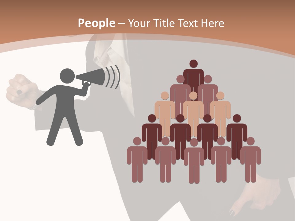 Female With Briefcase Running PowerPoint Template