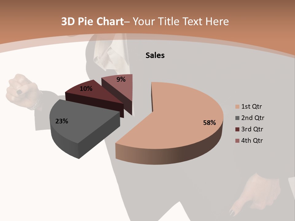 Female With Briefcase Running PowerPoint Template