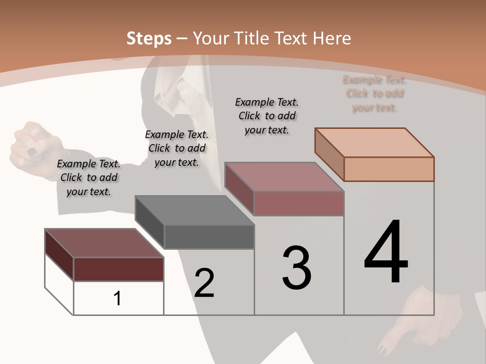 Female With Briefcase Running PowerPoint Template