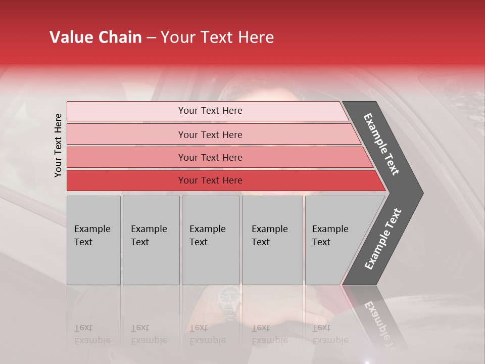 Smiling Man Looking From A Car Window PowerPoint Template