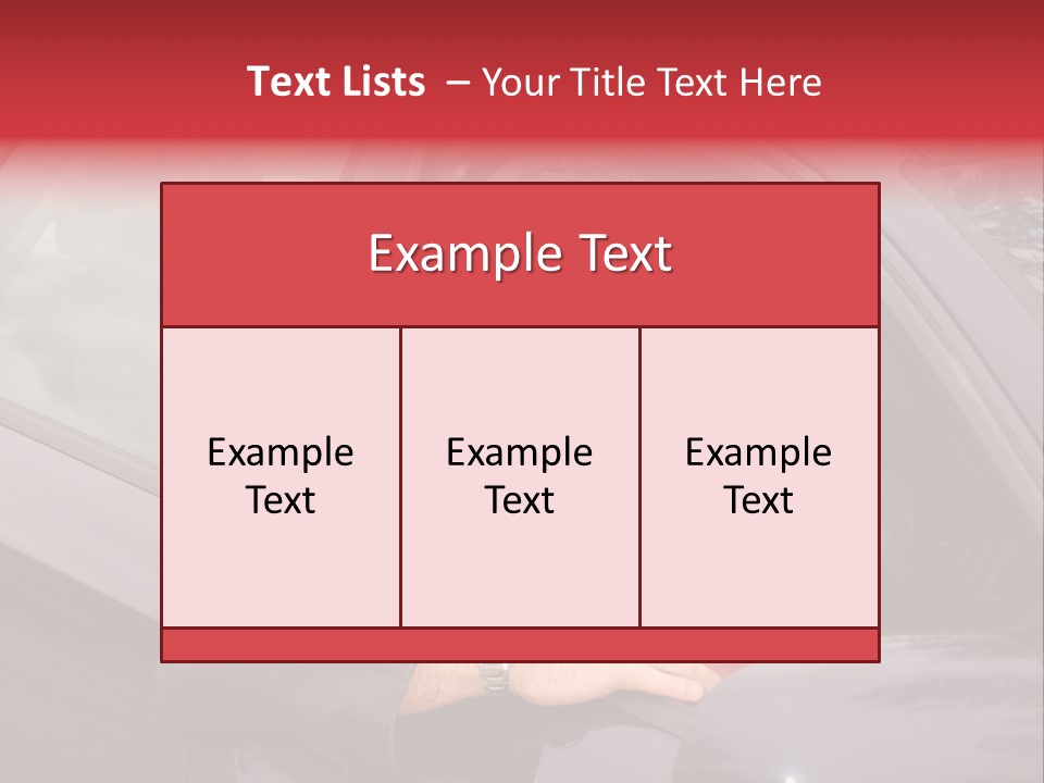 Smiling Man Looking From A Car Window PowerPoint Template