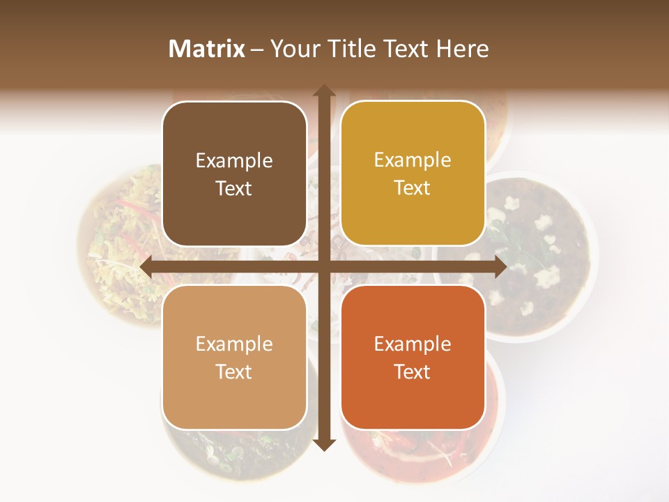 A Group Of Different Bowls Of Food On A White Surface PowerPoint Template