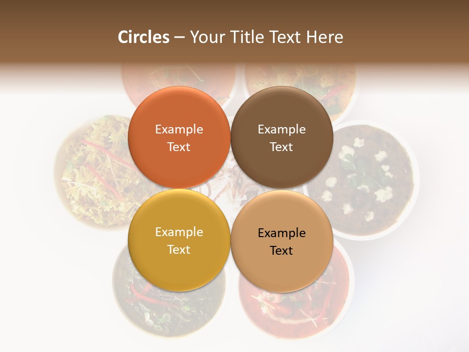 A Group Of Different Bowls Of Food On A White Surface PowerPoint Template