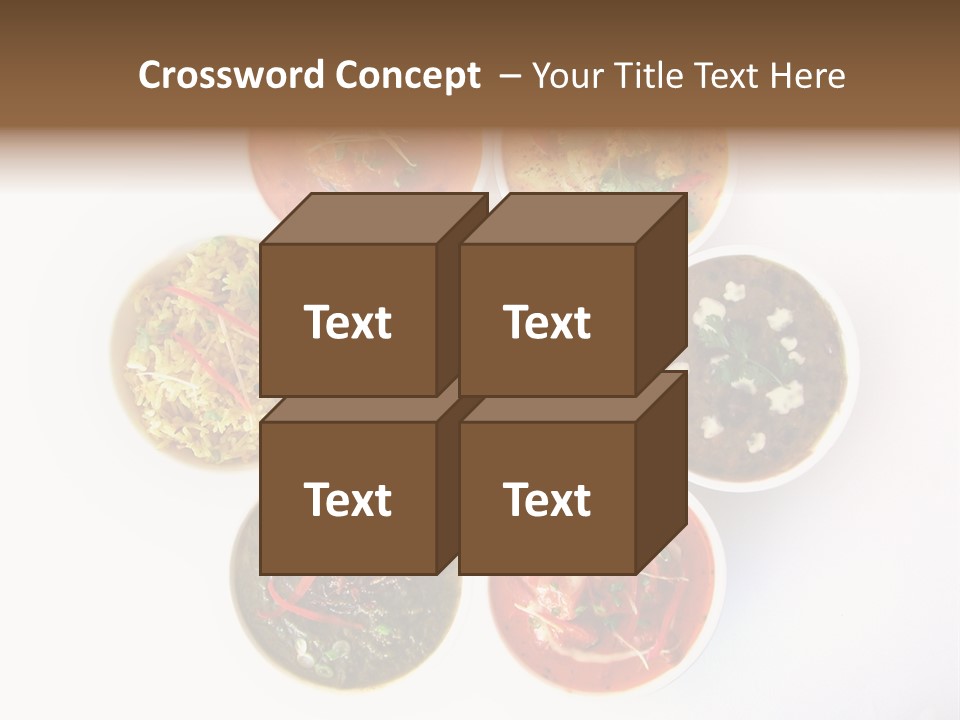 A Group Of Different Bowls Of Food On A White Surface PowerPoint Template