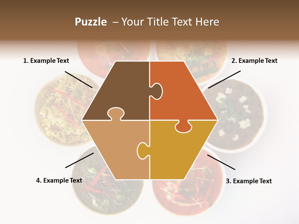 A Group Of Different Bowls Of Food On A White Surface PowerPoint Template