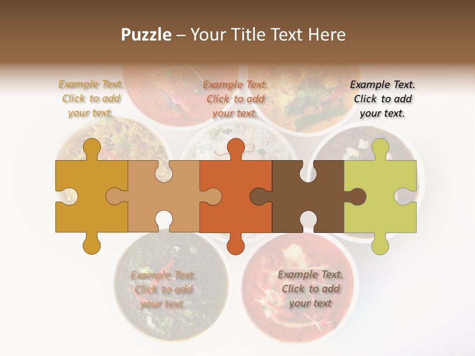 A Group Of Different Bowls Of Food On A White Surface PowerPoint Template