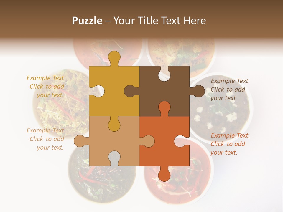 A Group Of Different Bowls Of Food On A White Surface PowerPoint Template