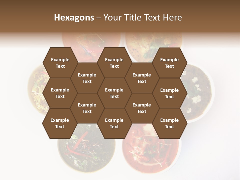 A Group Of Different Bowls Of Food On A White Surface PowerPoint Template