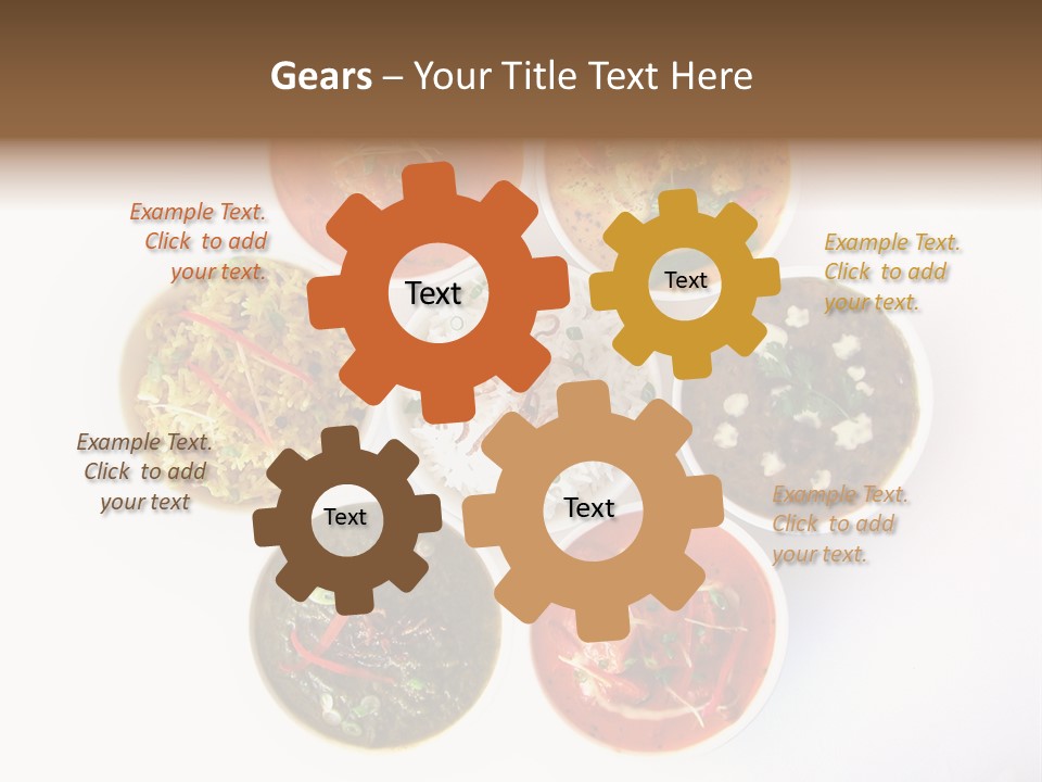 A Group Of Different Bowls Of Food On A White Surface PowerPoint Template