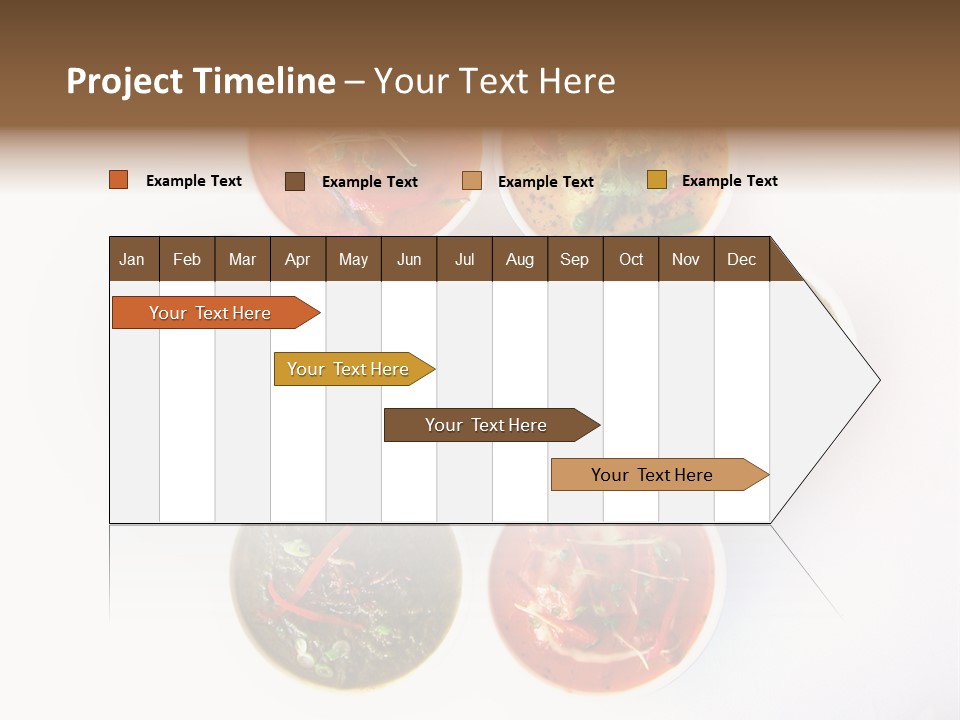 A Group Of Different Bowls Of Food On A White Surface PowerPoint Template