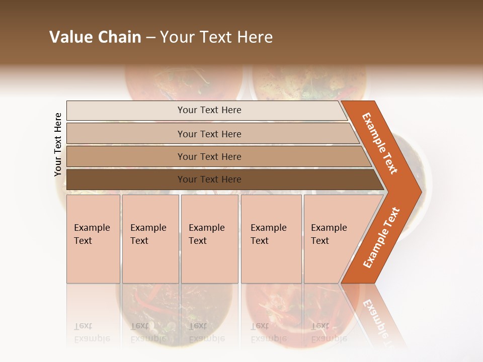 A Group Of Different Bowls Of Food On A White Surface PowerPoint Template