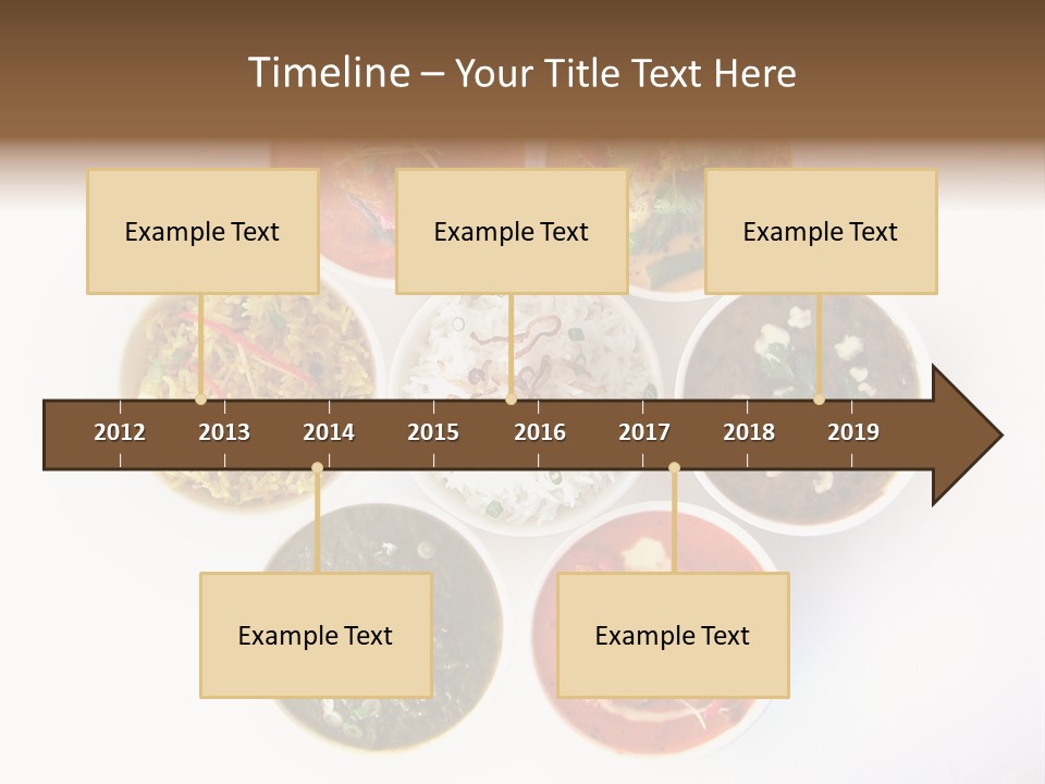 A Group Of Different Bowls Of Food On A White Surface PowerPoint Template