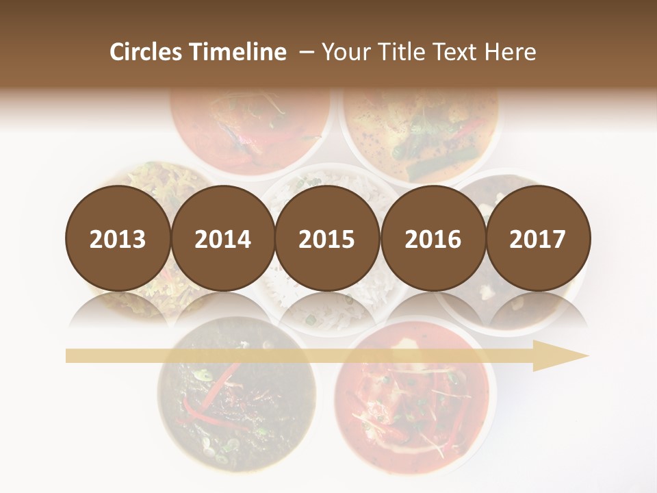 A Group Of Different Bowls Of Food On A White Surface PowerPoint Template