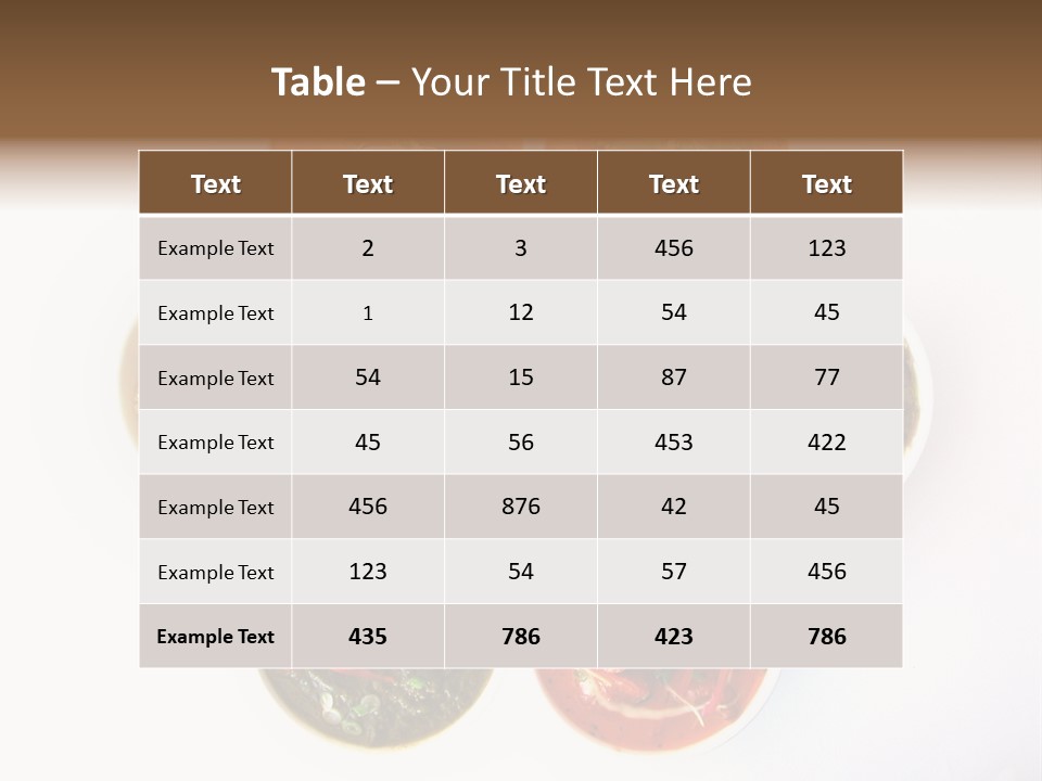A Group Of Different Bowls Of Food On A White Surface PowerPoint Template