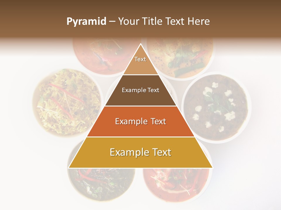 A Group Of Different Bowls Of Food On A White Surface PowerPoint Template