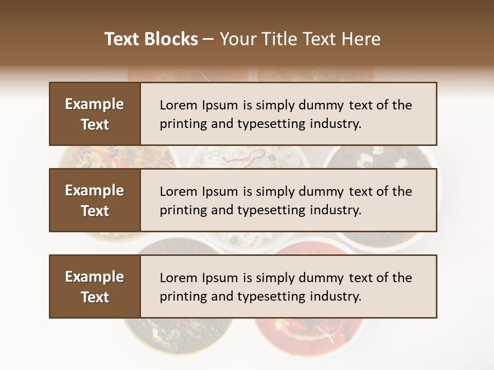 A Group Of Different Bowls Of Food On A White Surface PowerPoint Template