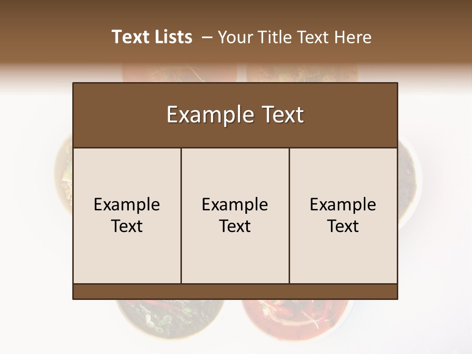 A Group Of Different Bowls Of Food On A White Surface PowerPoint Template