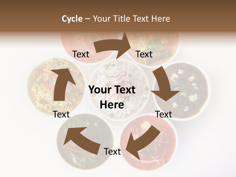 A Group Of Different Bowls Of Food On A White Surface PowerPoint Template
