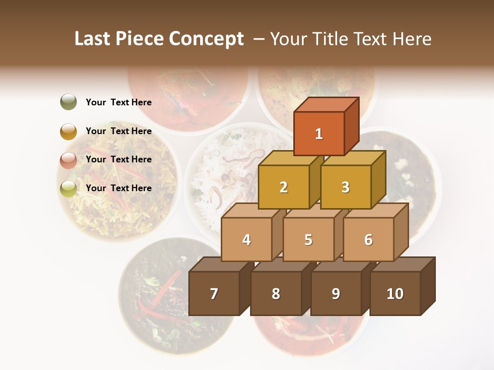 A Group Of Different Bowls Of Food On A White Surface PowerPoint Template