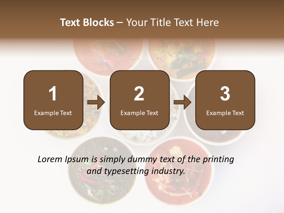 A Group Of Different Bowls Of Food On A White Surface PowerPoint Template