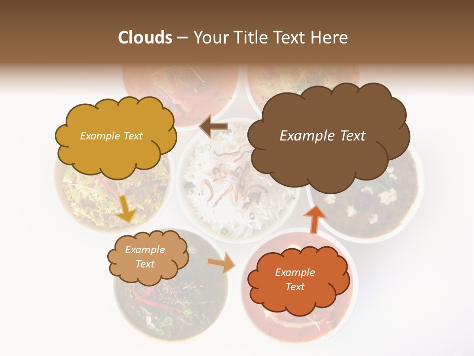 A Group Of Different Bowls Of Food On A White Surface PowerPoint Template