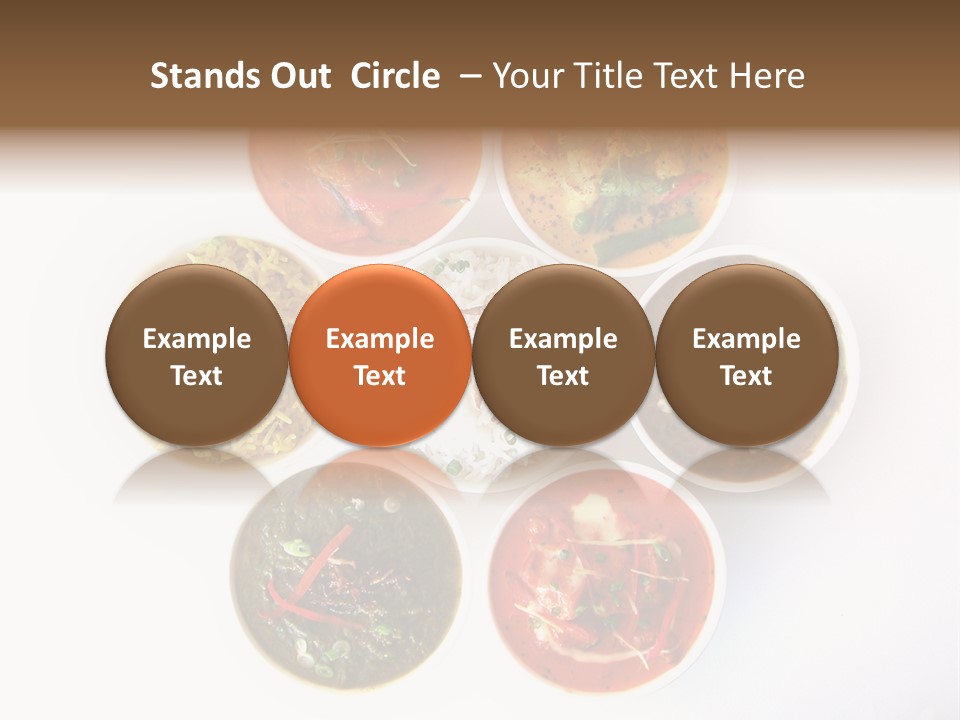 A Group Of Different Bowls Of Food On A White Surface PowerPoint Template