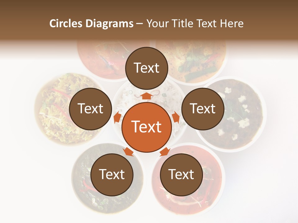 A Group Of Different Bowls Of Food On A White Surface PowerPoint Template