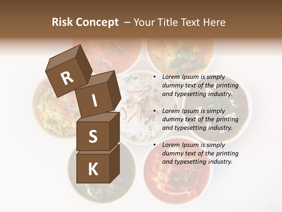 A Group Of Different Bowls Of Food On A White Surface PowerPoint Template