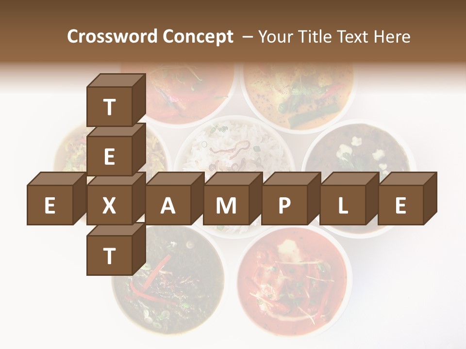 A Group Of Different Bowls Of Food On A White Surface PowerPoint Template