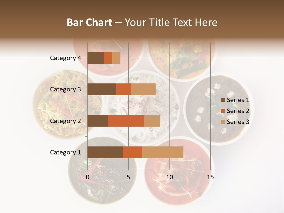 A Group Of Different Bowls Of Food On A White Surface PowerPoint Template