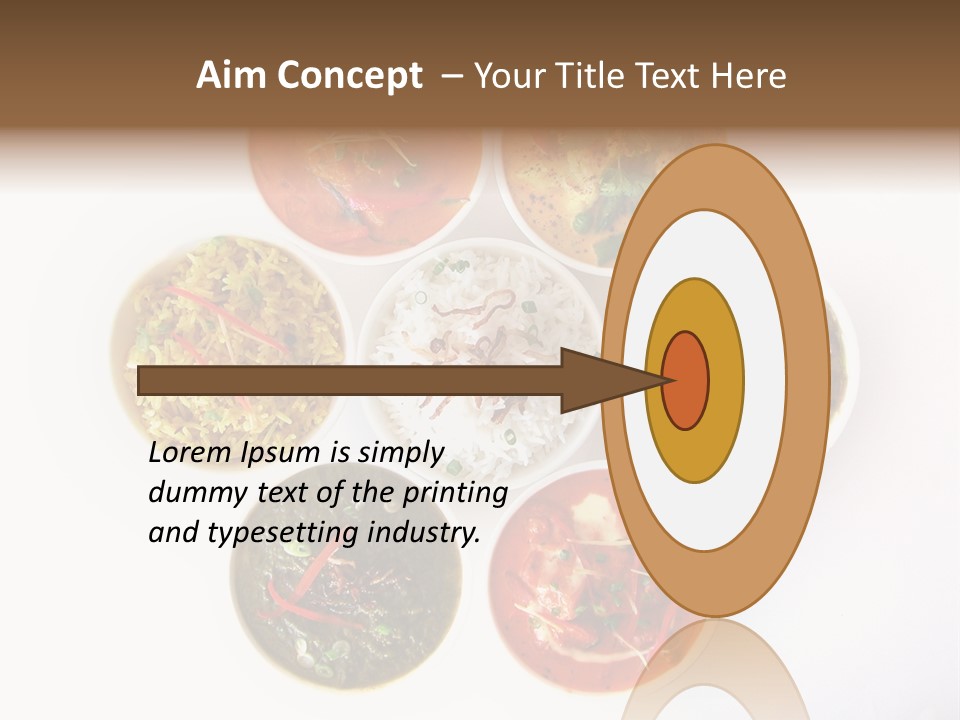 A Group Of Different Bowls Of Food On A White Surface PowerPoint Template
