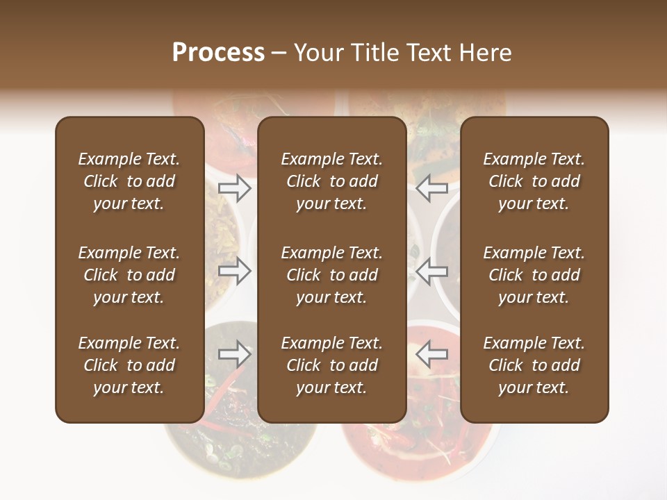 A Group Of Different Bowls Of Food On A White Surface PowerPoint Template