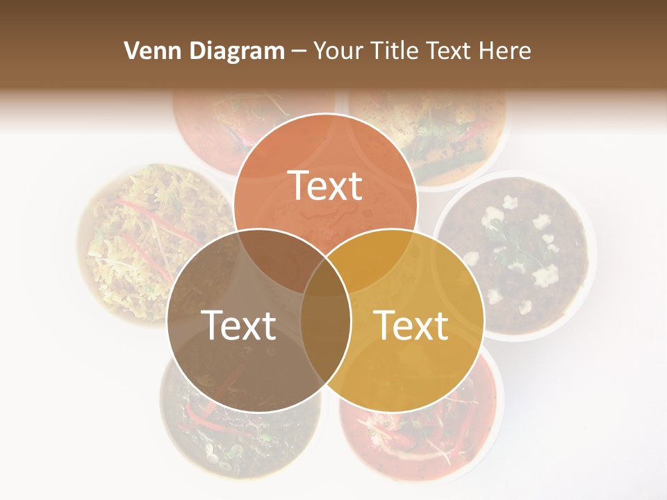 A Group Of Different Bowls Of Food On A White Surface PowerPoint Template