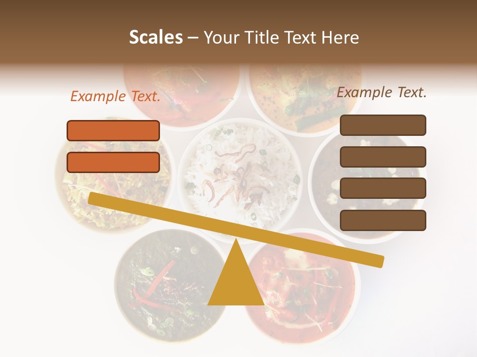 A Group Of Different Bowls Of Food On A White Surface PowerPoint Template