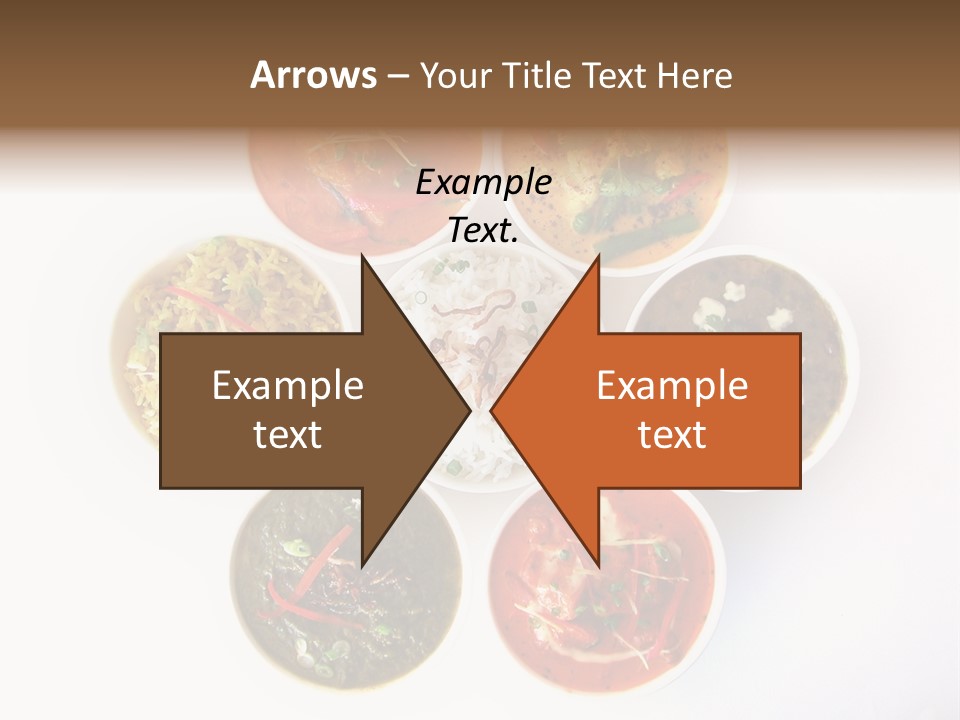 A Group Of Different Bowls Of Food On A White Surface PowerPoint Template
