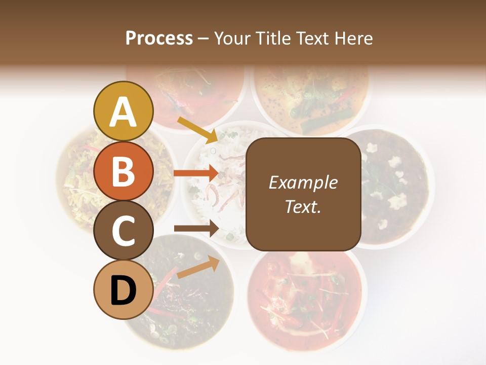 A Group Of Different Bowls Of Food On A White Surface PowerPoint Template