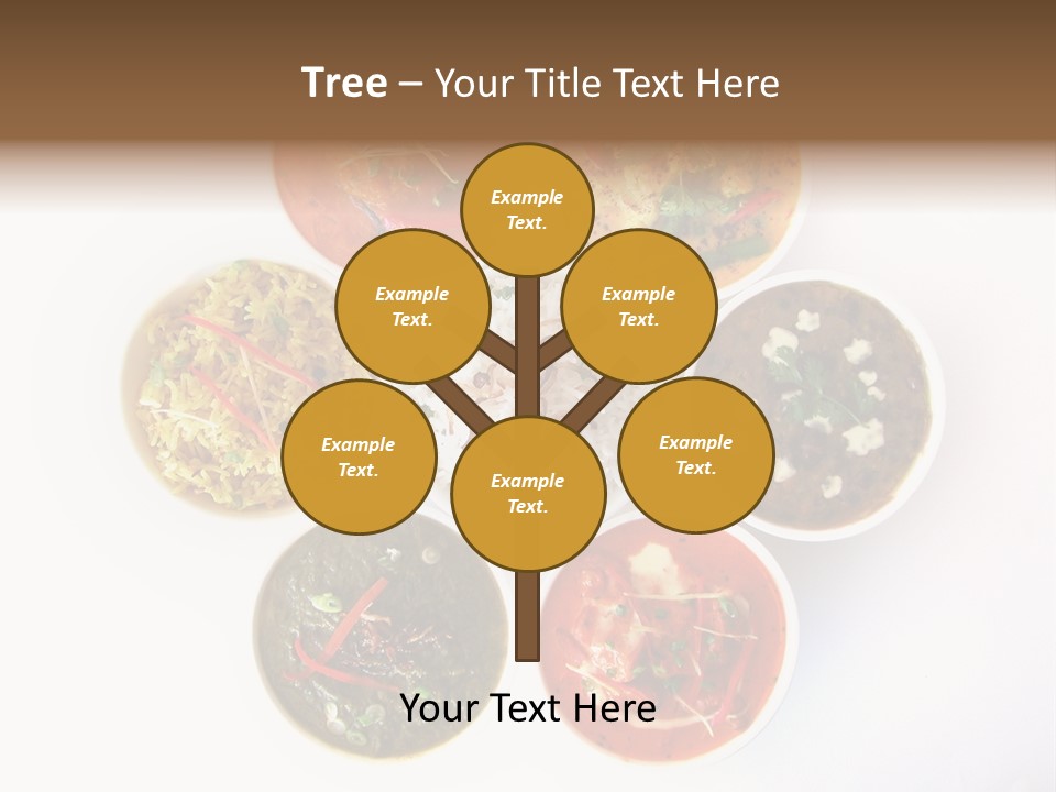 A Group Of Different Bowls Of Food On A White Surface PowerPoint Template