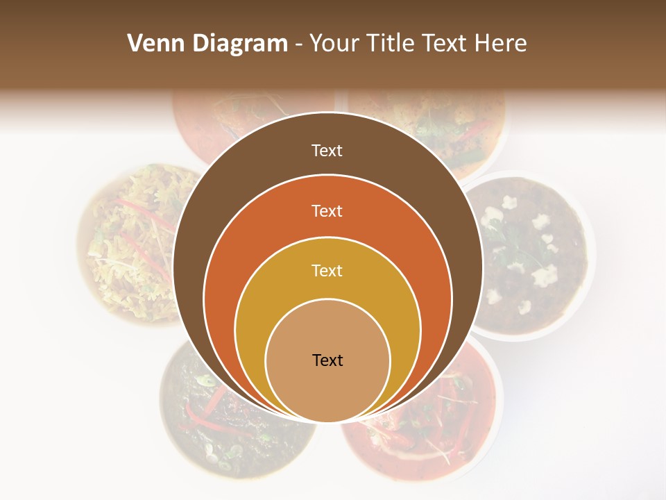 A Group Of Different Bowls Of Food On A White Surface PowerPoint Template