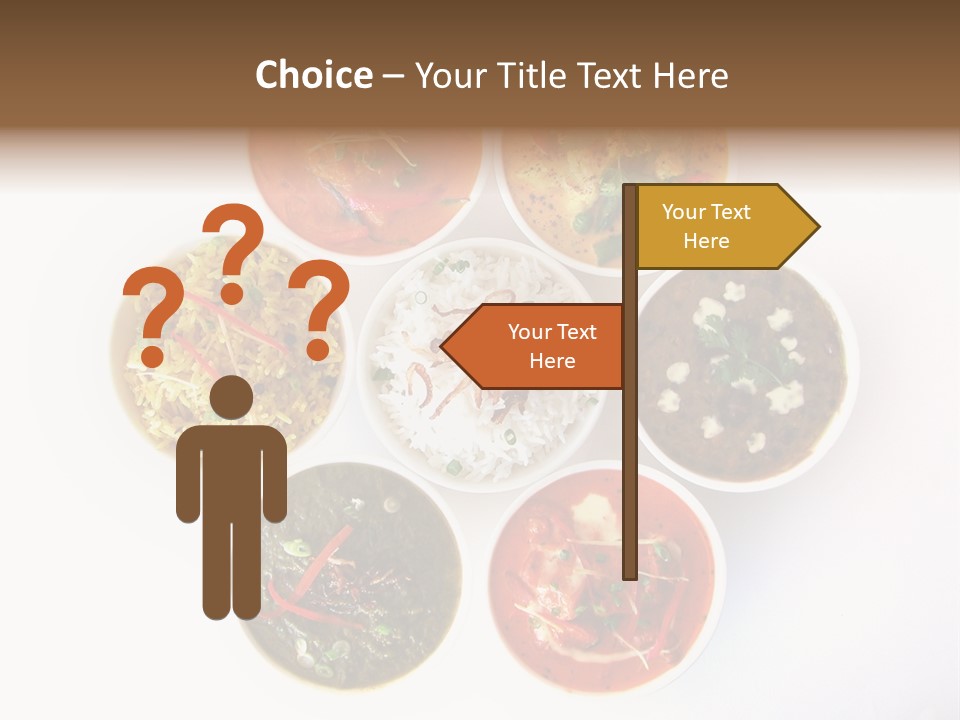 A Group Of Different Bowls Of Food On A White Surface PowerPoint Template